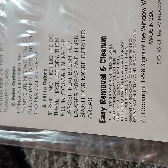 VINTAGE 1998 SANTA WINDOW PAINTING PATTERN HOME BUSINESS DISPLAY 22"X28" - Picture 7 of 11